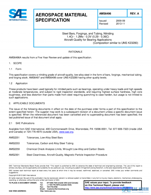 SAE AMS 6496 Series PDF