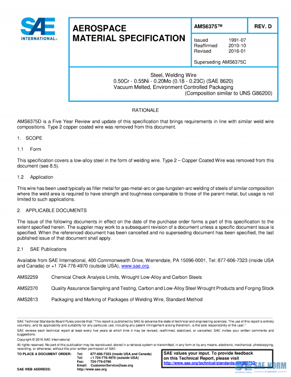 SAE AMS 6375 Series PDF