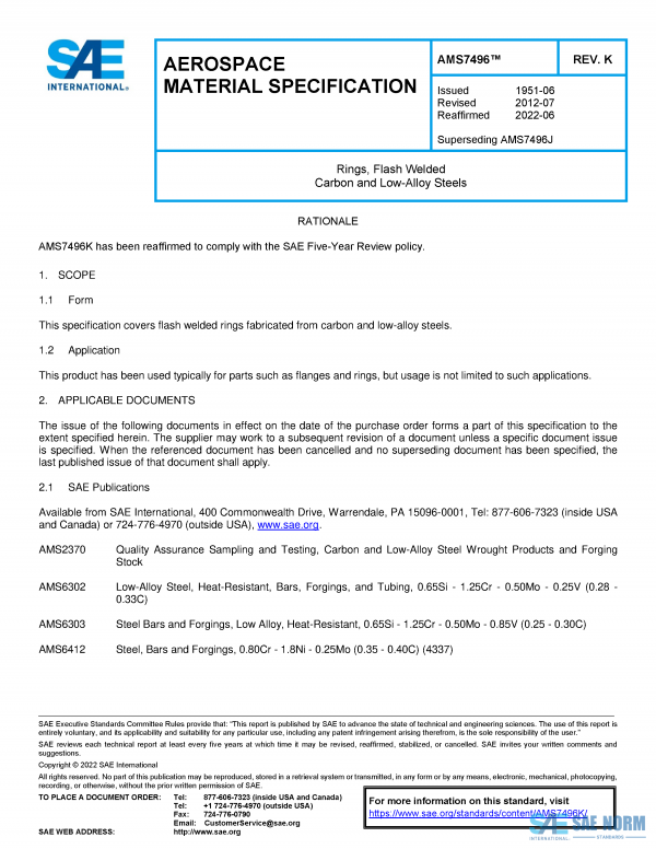 SAE AMS 7496 Series PDF