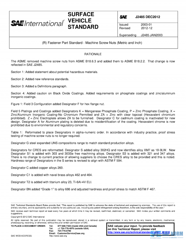 SAE J 2485 Series PDF