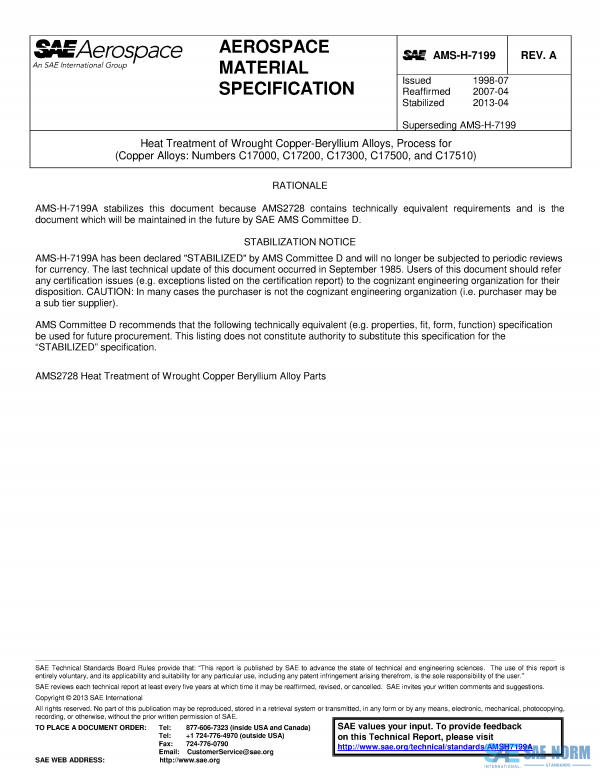SAE AMSH 7199 Series PDF