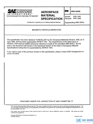 SAE AMS 2640 Series PDF