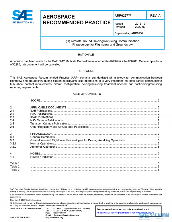 SAE ARP 6257 Series PDF