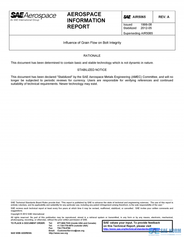 SAE AIR 5065 Series PDF