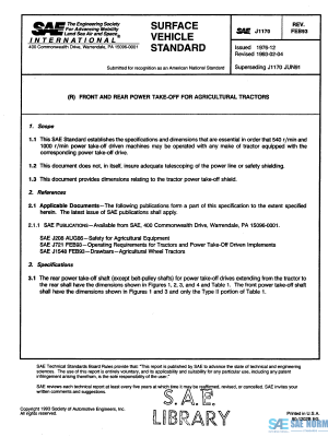 SAE J 1170 Series PDF
