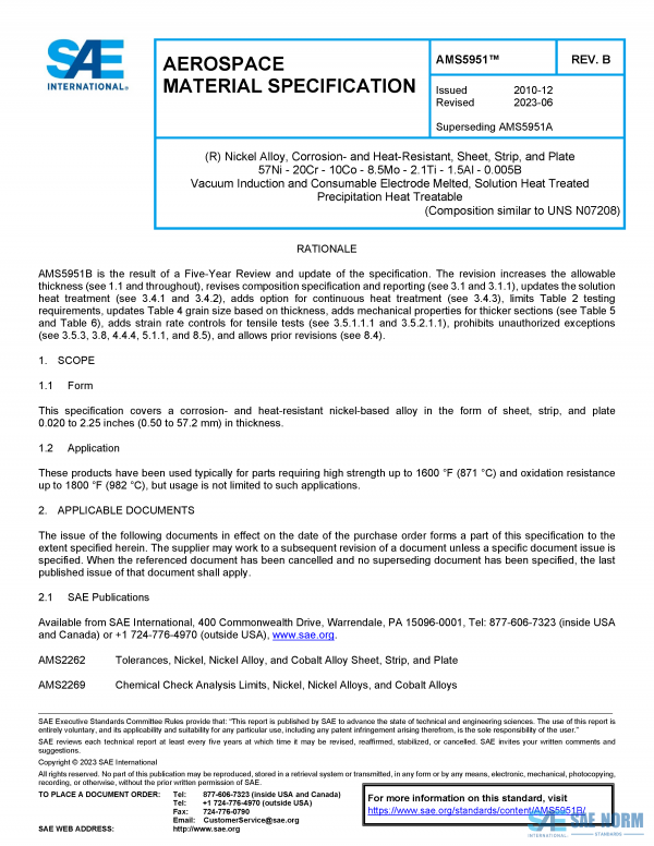 SAE AMS 5951 Series PDF