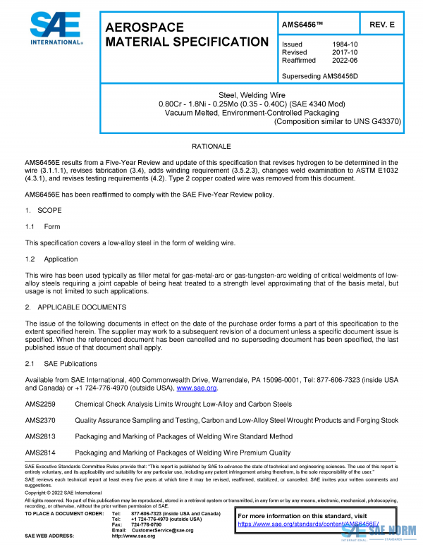 SAE AMS 6456 Series PDF