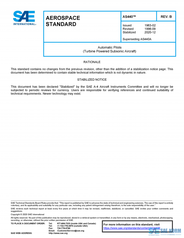 SAE AS 440 Series PDF