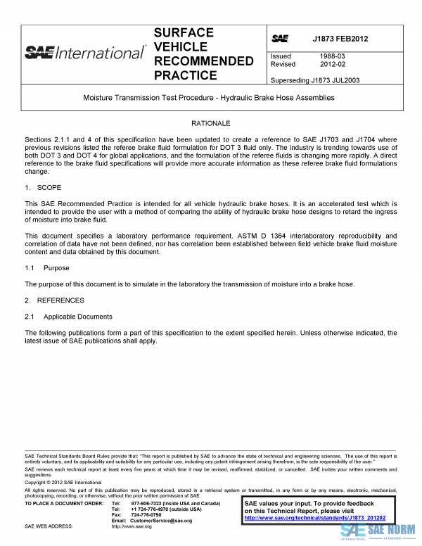 SAE J 1873 Series PDF