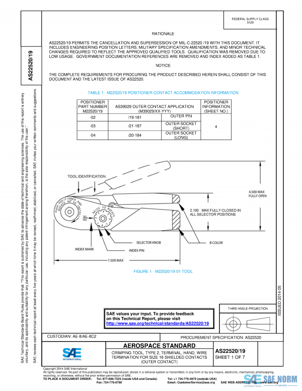 SAE AS 22520/19 Series PDF