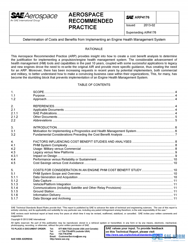 SAE ARP 4176 Series PDF