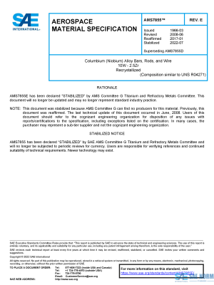 SAE AMS 7855 Series PDF