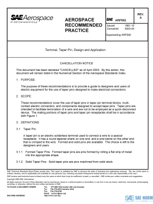 SAE ARP 592 Series PDF