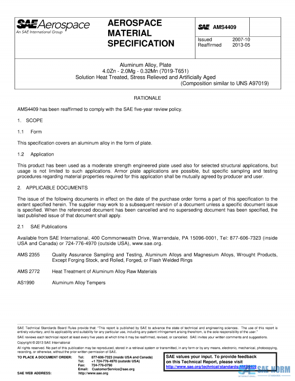 SAE AMS 4409 Series PDF