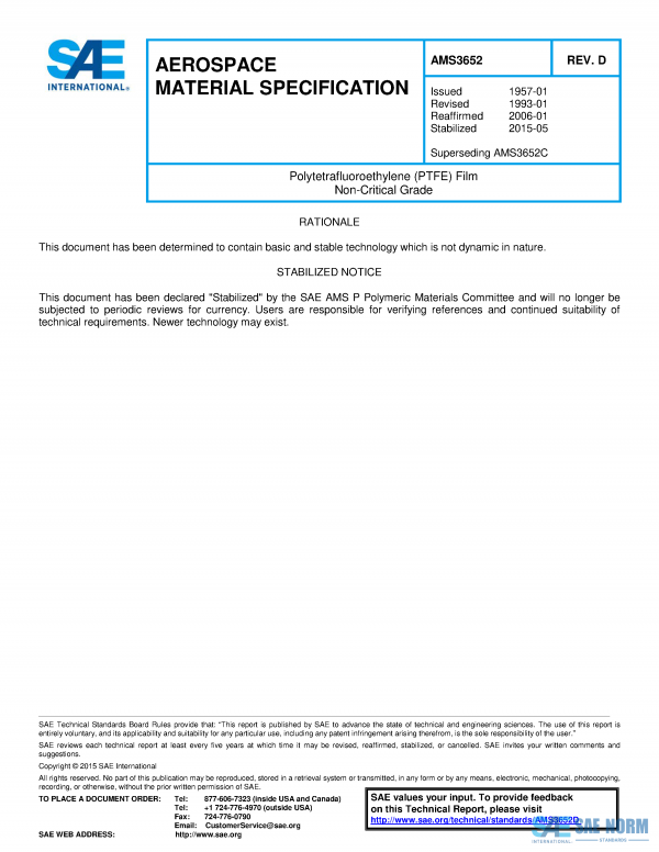 SAE AMS 3652 Series PDF