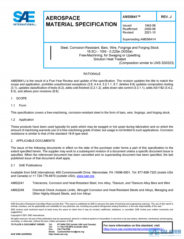 SAE AMS 5641 Series PDF