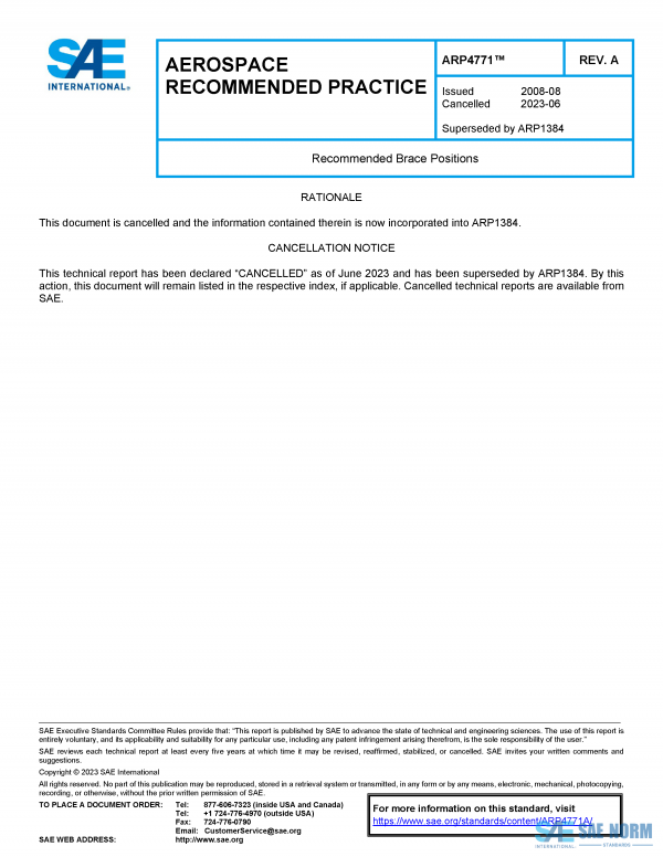 SAE ARP 4771 Series PDF