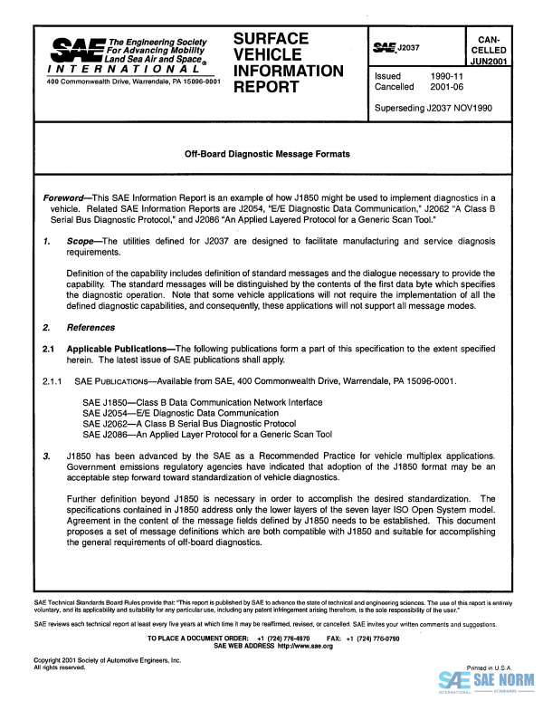 SAE J 2037 Series PDF