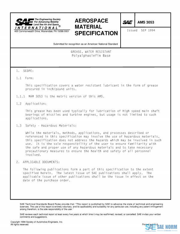 SAE AMS 3053 Series PDF