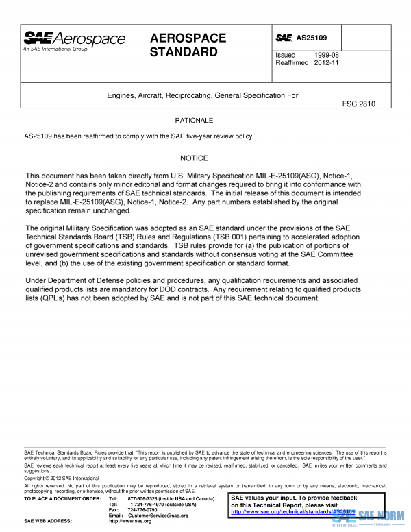 SAE AS 25109 Series PDF