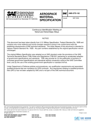 SAE AMSSTD 182 Series PDF