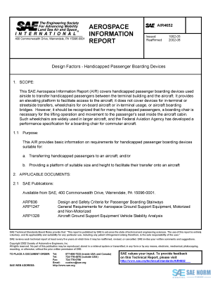 SAE AIR 4652 Series PDF