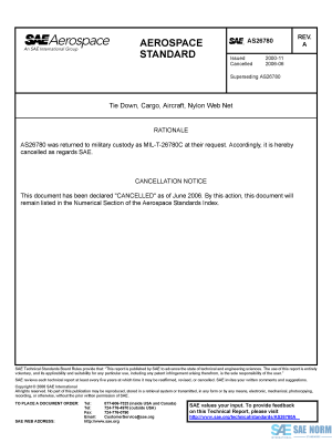 SAE AS 26780 Series PDF