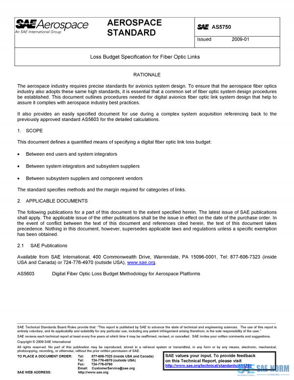 SAE AS 5750 Series PDF