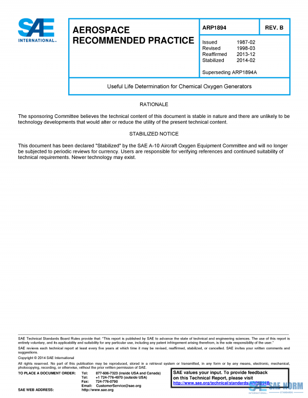 SAE ARP 1894 Series PDF