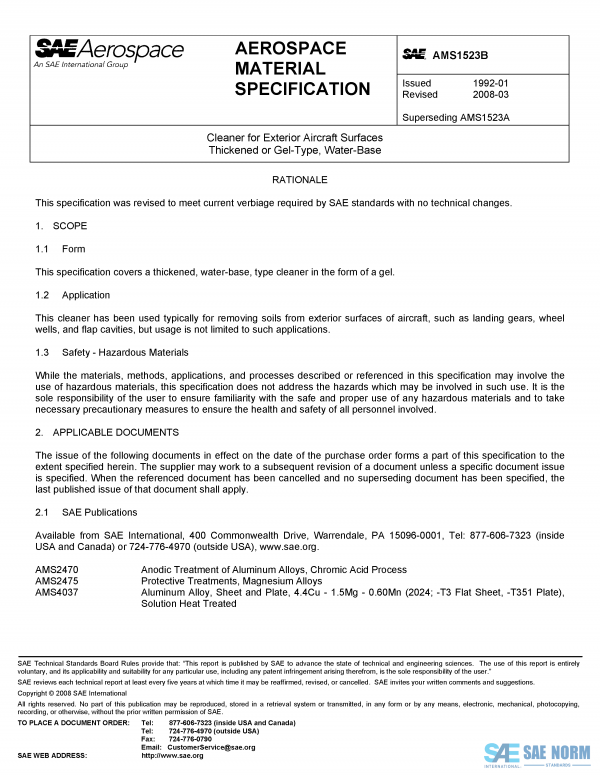 SAE AMS 1523 Series PDF