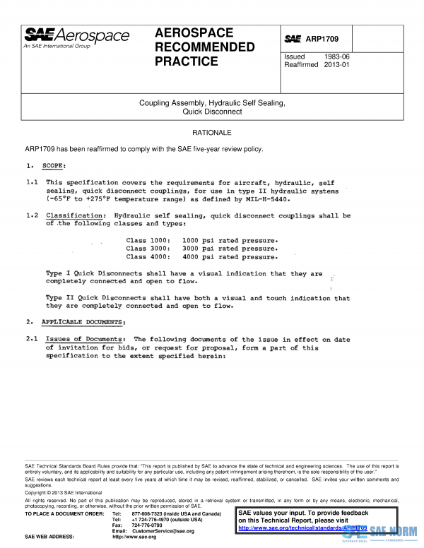 SAE ARP 1709 Series PDF