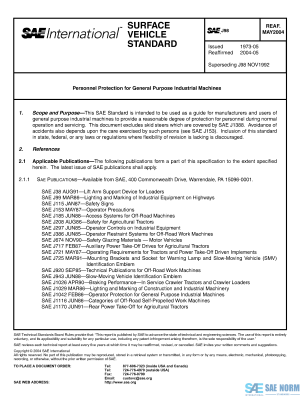 SAE J 98 Series PDF