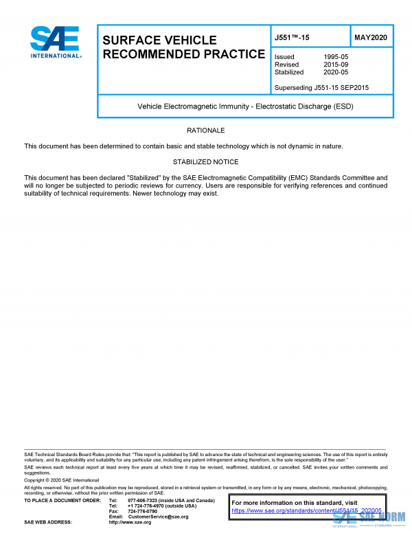 SAE J 551/15 Series PDF