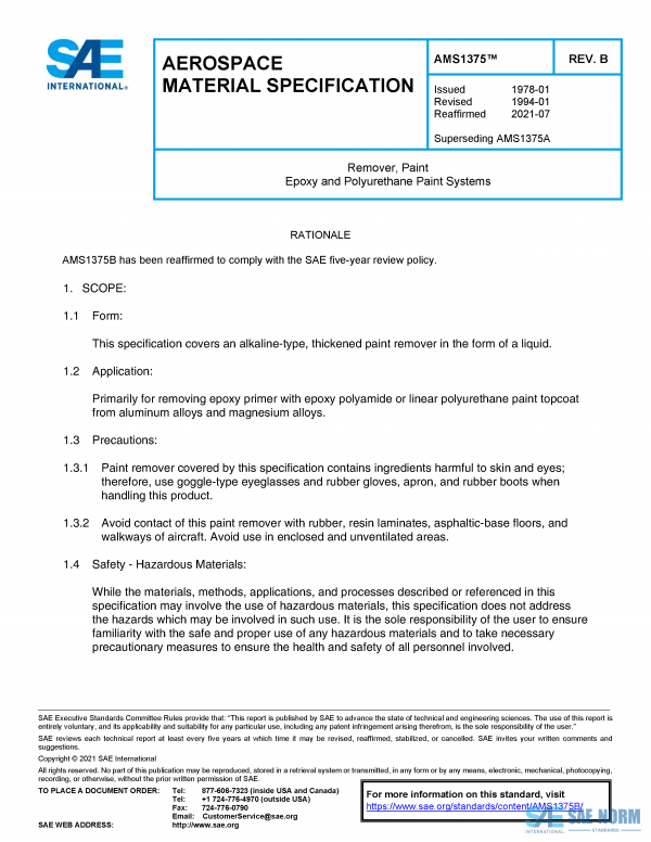 SAE AMS 1375 Series PDF