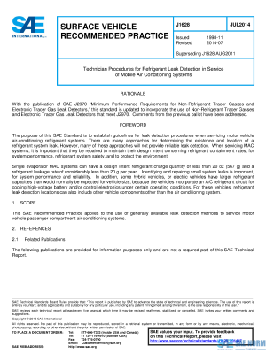 SAE J 1628 Series PDF
