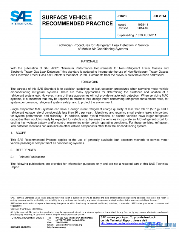 SAE J 1628 Series PDF
