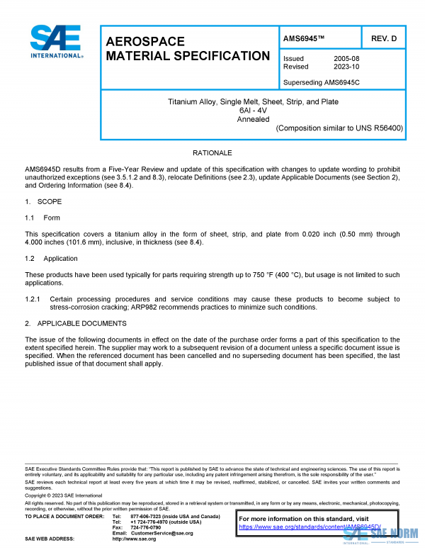SAE AMS 6945 Series PDF
