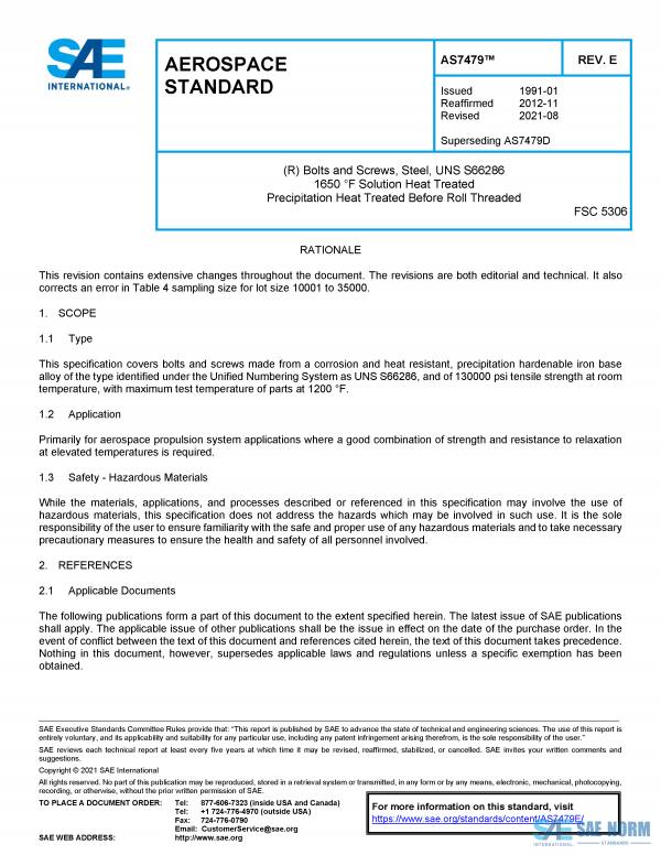 SAE AS 7479 Series PDF