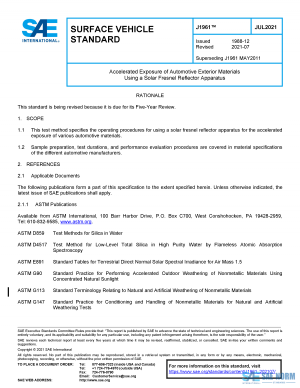 SAE J 1961 Series PDF