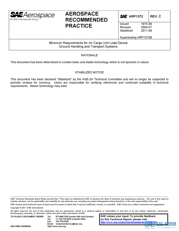 SAE ARP 1372 Series PDF