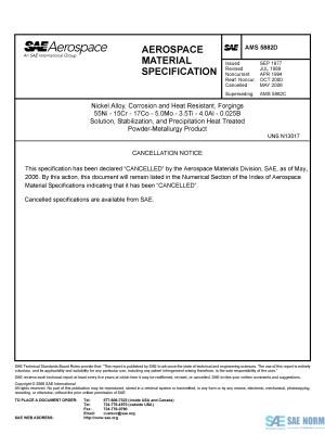 SAE AMS 5882 Series PDF