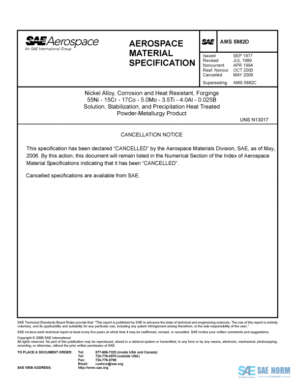 SAE AMS 5882 Series PDF