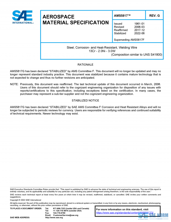 SAE AMS 5817 Series PDF
