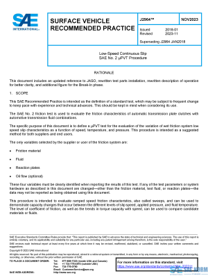 SAE J 2964 Series PDF