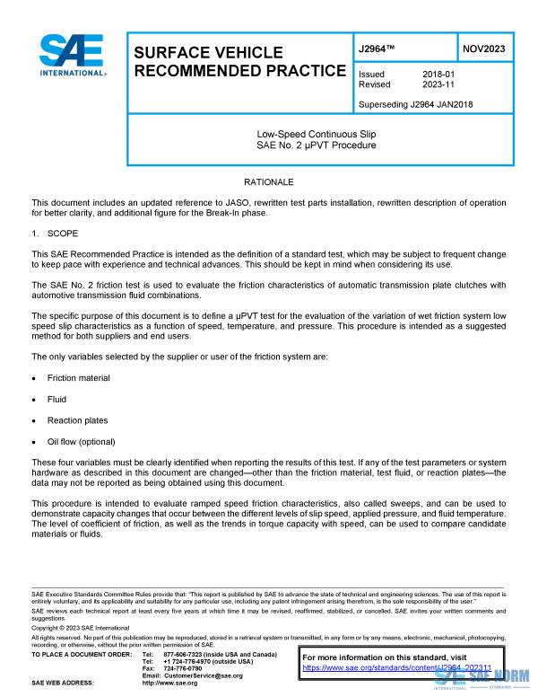 SAE J 2964 Series PDF