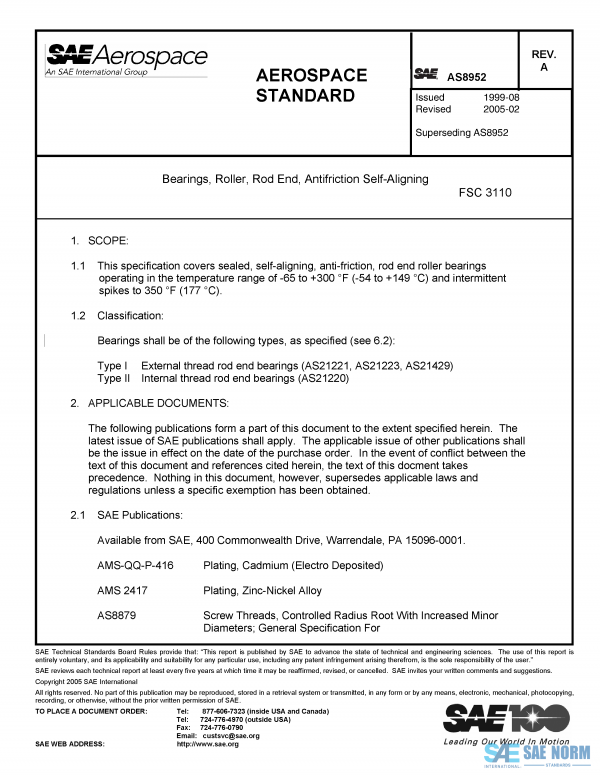 SAE AS 8952 Series PDF