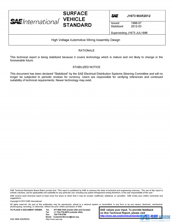 SAE J 1673 Series PDF