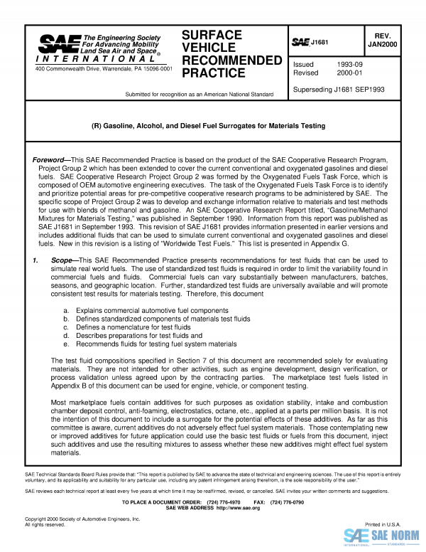 SAE J 1681 Series PDF