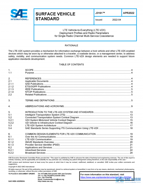 SAE J 3161 Series PDF