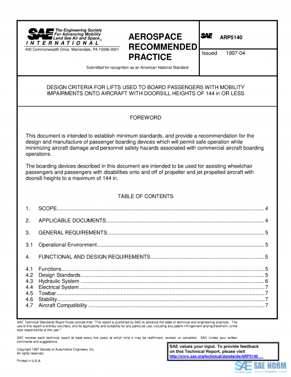 SAE ARP 5140 Series PDF